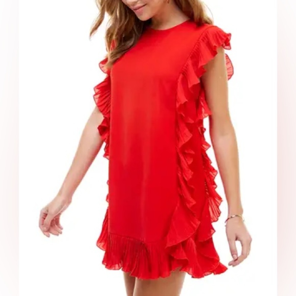 Red Ruffle Mini Dress